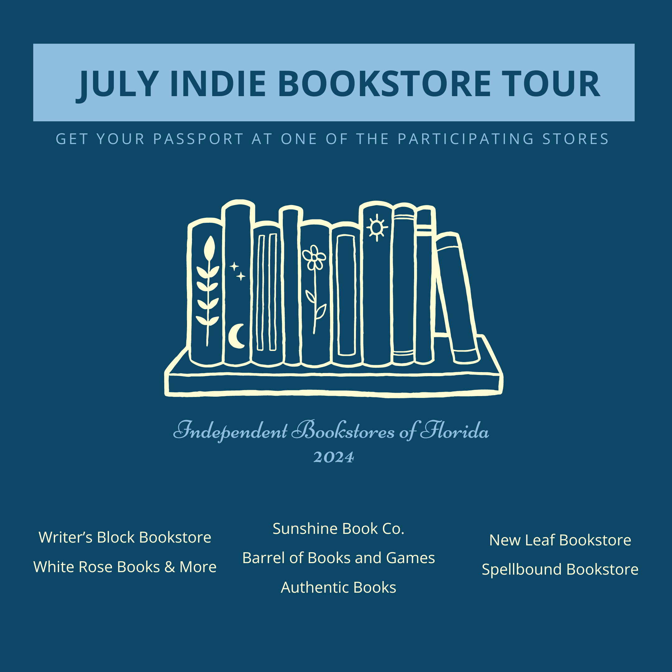 Indie bookstore tour in July