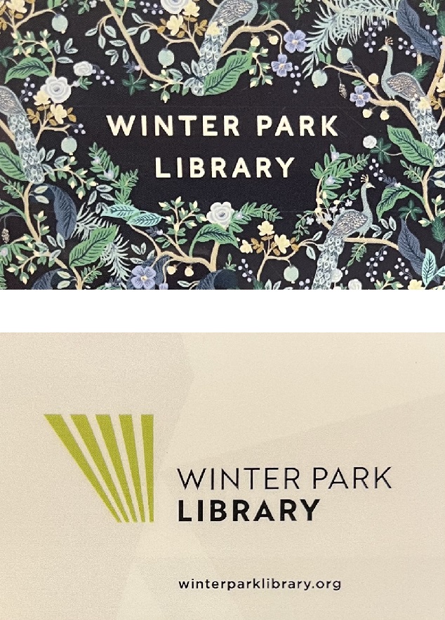 Our Rifle Paper Co. Library card and our full service Library card.