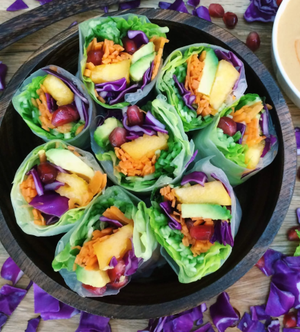 Rainbow summer rolls