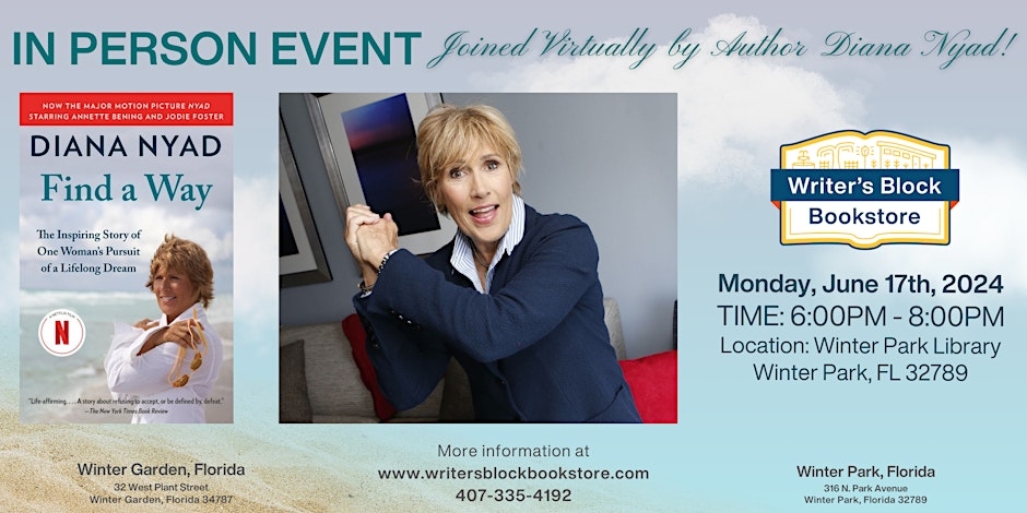 Virtual Author Salon with Diana Nyad Graphic