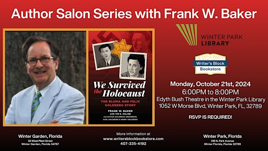 Author Salon Series with Frank W. Baker Graphics from Writer's Block Bookstore